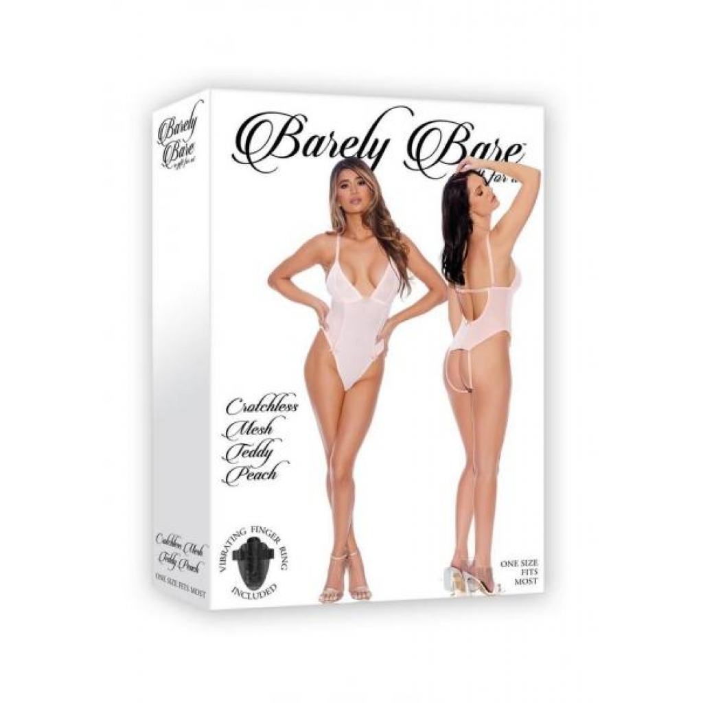 Barely B Crotchless Mesh Teddy Os Pch - Evolved Novelties