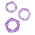 Stay Hard Beaded Cockrings Purple 3 Pack - Blush Novelties