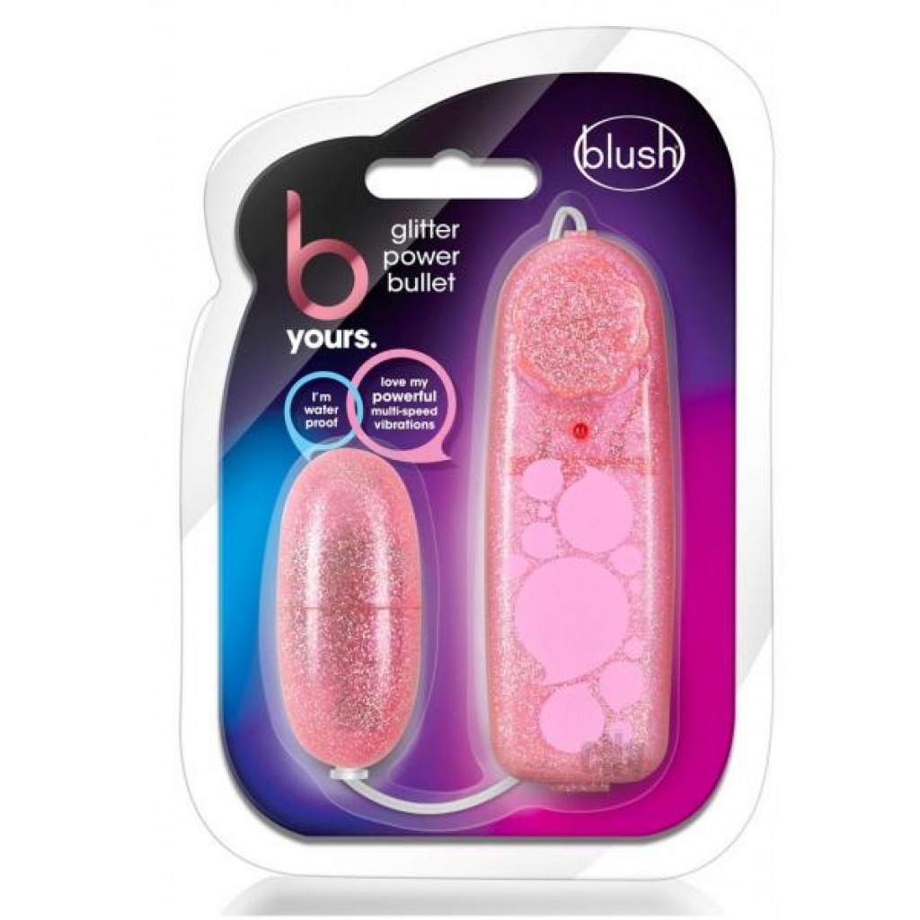 B Yours Glitter Power Bullet Pink - Blush Novelties