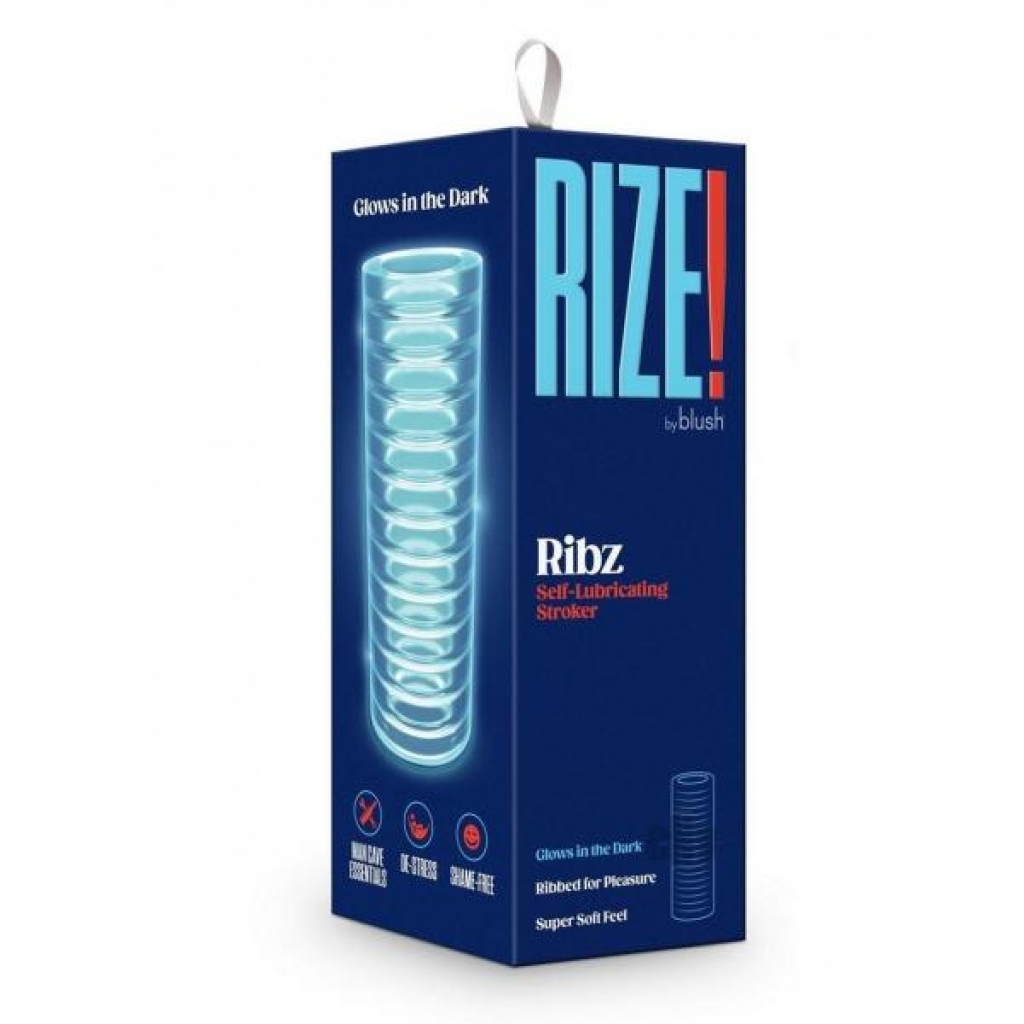 Rize Ribz Self Lube Stroker Clear - Blush Novelties