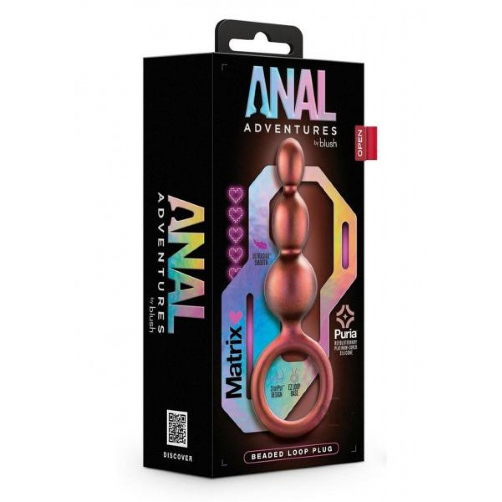 Anal Adv Matrix Beaded Loop Plug Copper