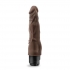 Dr Skin Vibrating Dildo 4 - Chocolate Brown