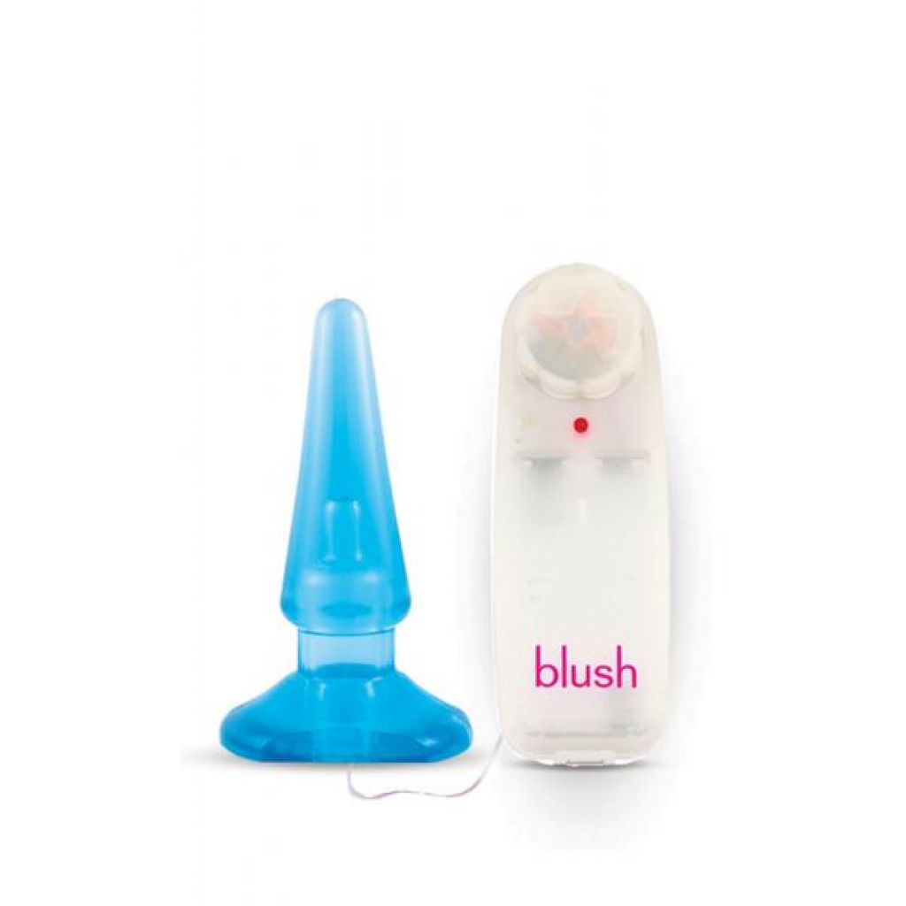 Basic Anal Pleaser Blue Vibrating Plug - Blush Novelties