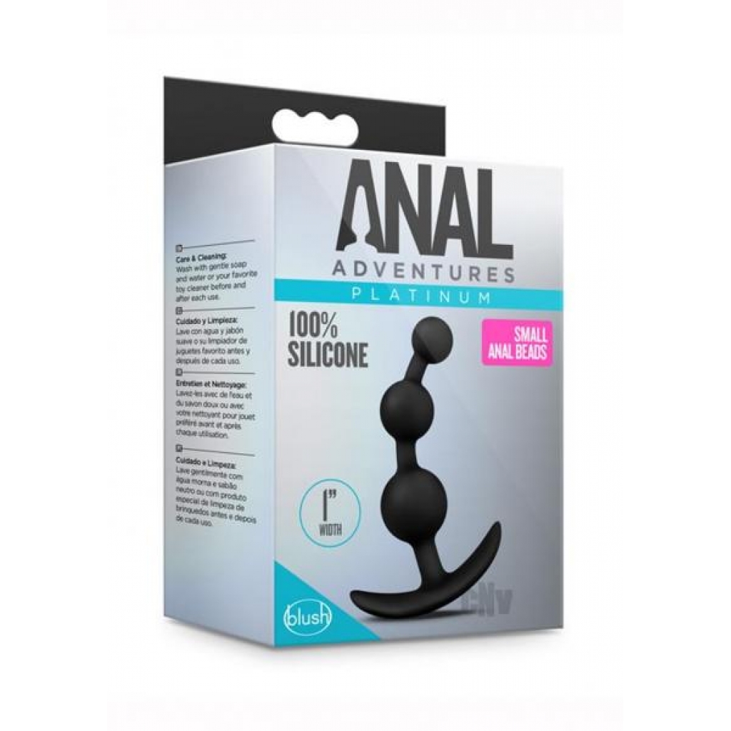 Anal Adv Platinum Small Anal Beads - Black