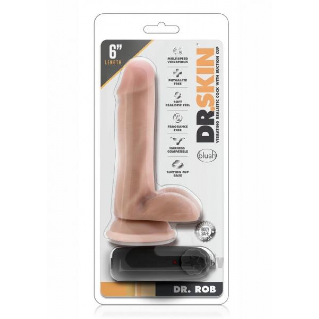 Dr Skin Dr Rob Vibe Cock With Suction - Vanilla