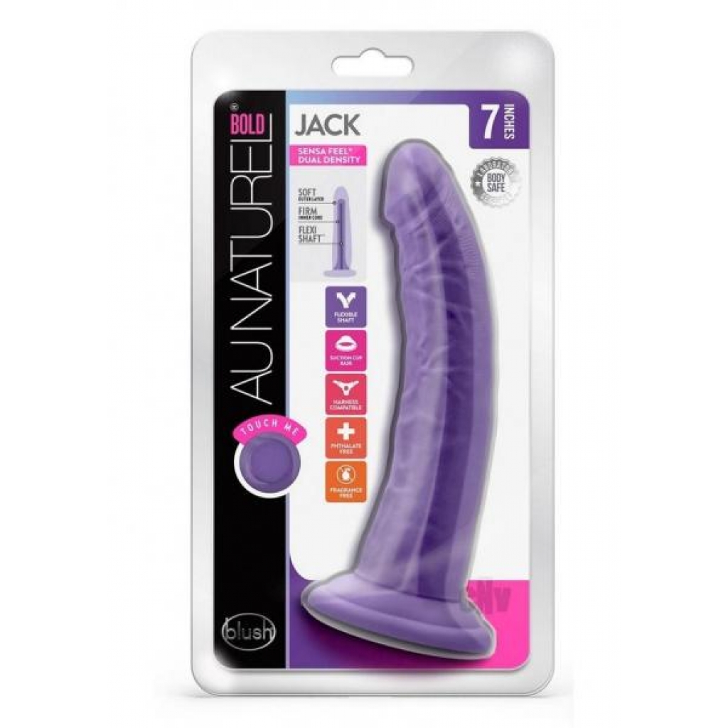 Au Naturel Bold Jack 7 Dildo Purple - Blush Novelties