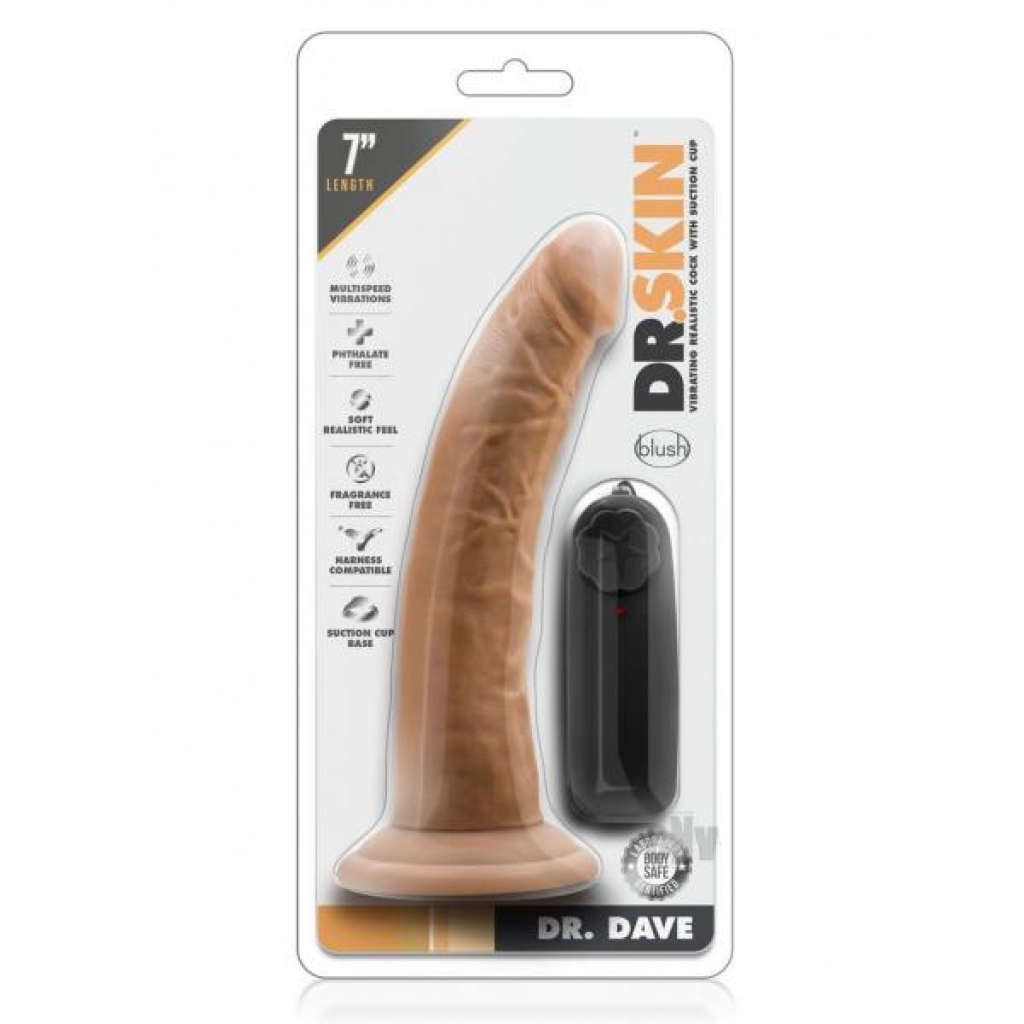 Dr Skin Dr Dave Vibe Cock W/suction Moch - Blush Novelties