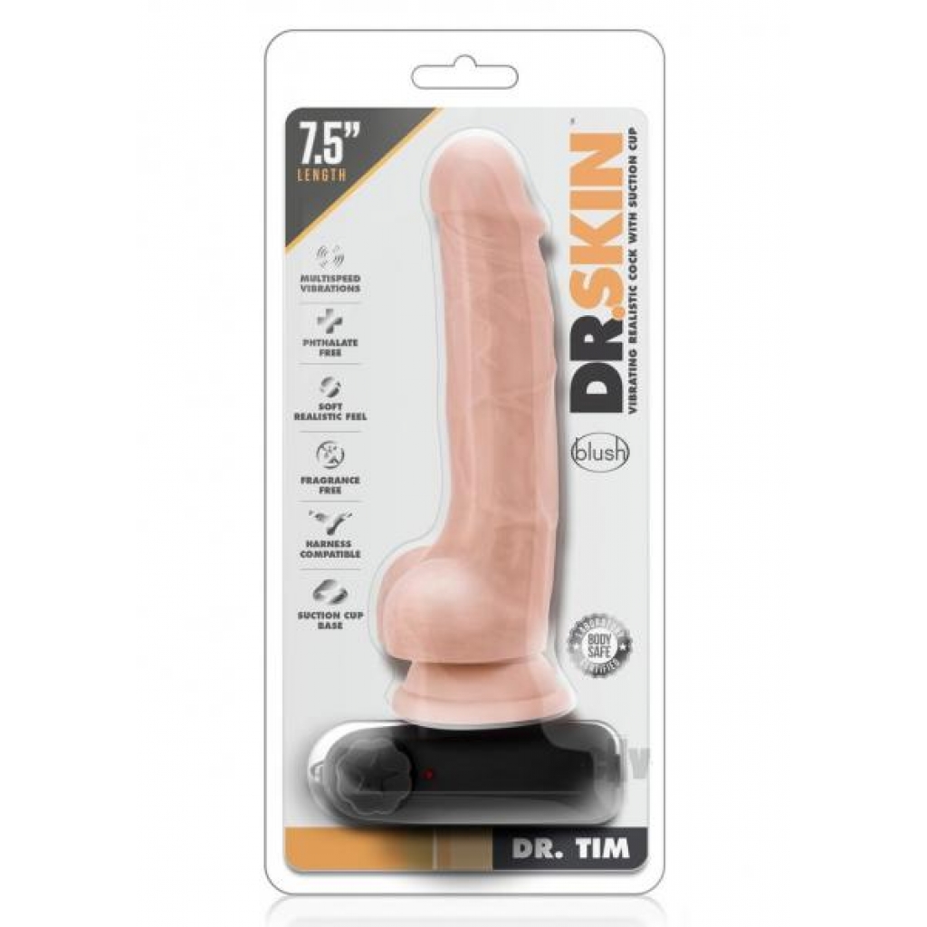 Dr. Skin Dr. Tim Vibrating Cock with Suction - Vanilla