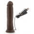 Dr Skin Dr Throb 9.5 inches Vibrating Cock Suction Cup Brown - Blush Novelties