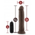 Dr Skin Dr Throb 9.5 inches Vibrating Cock Suction Cup Brown - Blush Novelties