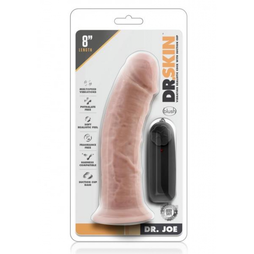 Dr Skin Dr Joe Vibe Cock W/suction Vanil - Blush Novelties