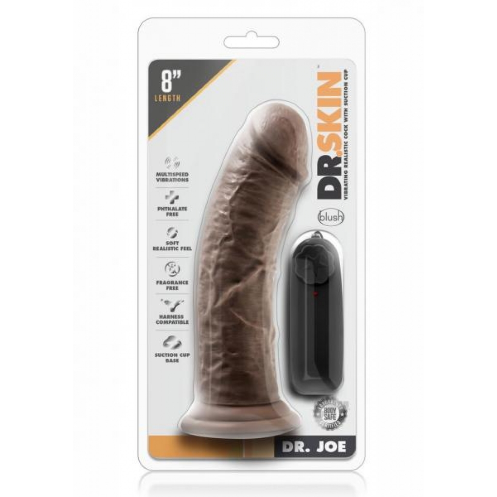 Dr Skin Dr Joe Vibe Cock W/suction Choc - Blush Novelties