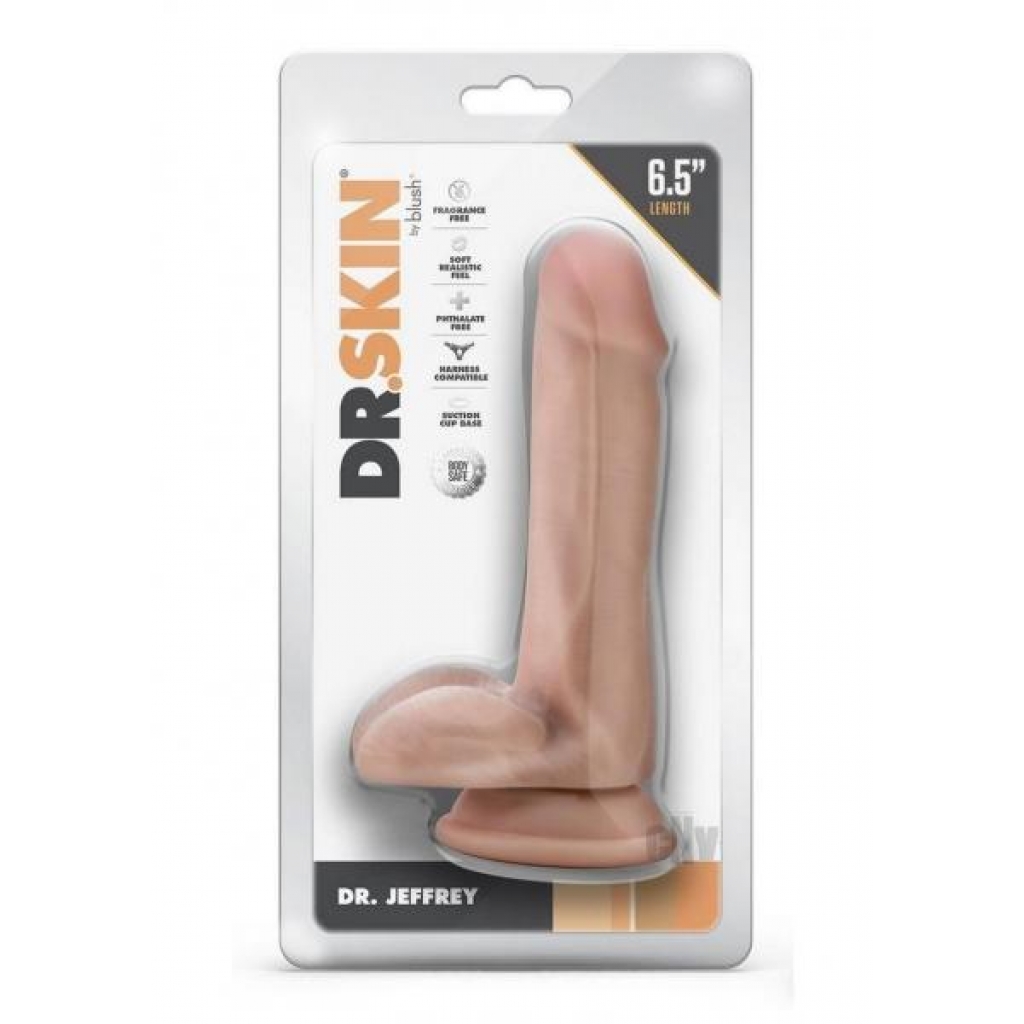 Dr Skin Dr Jeffrey 6.5 Dildo Balls Beige - Blush Novelties