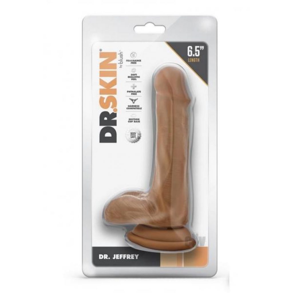 Dr Skin Dr Jeffrey 6.5 Dildo with Balls - Tan