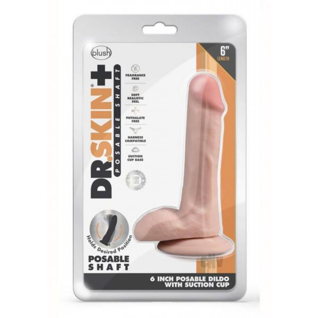 Dr. Skin Plus Poseable Dildo 6 - Vanilla