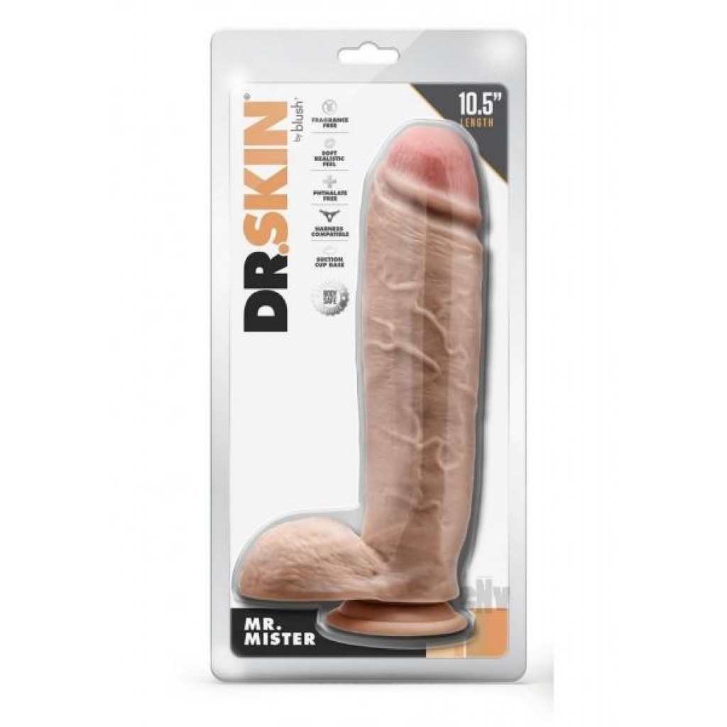 Dr Skin Mr Mister 10.5 Dildo Balls Beige - Blush Novelties