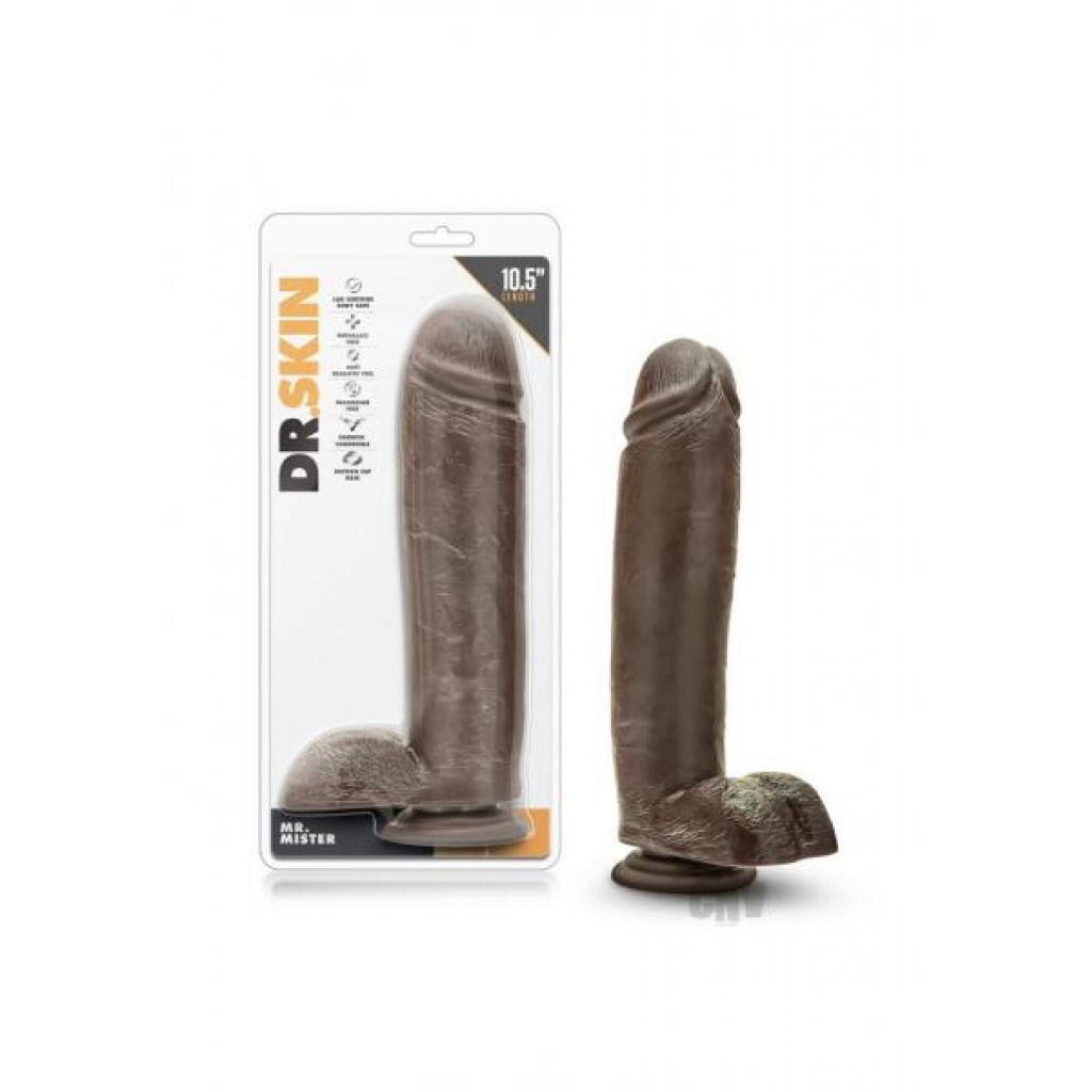 Dr Skin Mr Mister 10.5 Dildo Chocolate - Blush Novelties