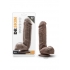 Dr Skin Mr D 8.5 inches Dildo Chocolate Brown - Blush Novelties