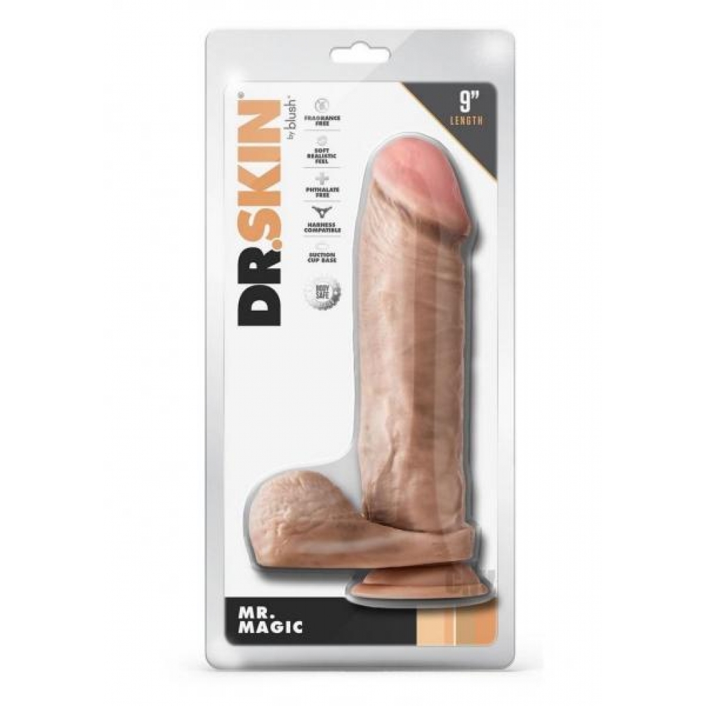 Dr Skin Mr Magic 9 Dildo Balls Beige - Blush Novelties