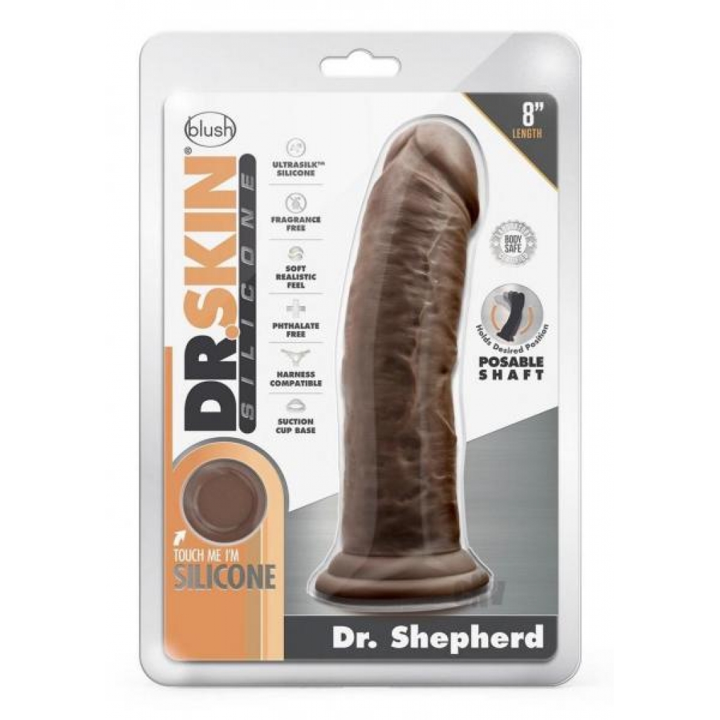 Dr. Skin Silicone Dr. Shepherd - 8 Inch Chocolat