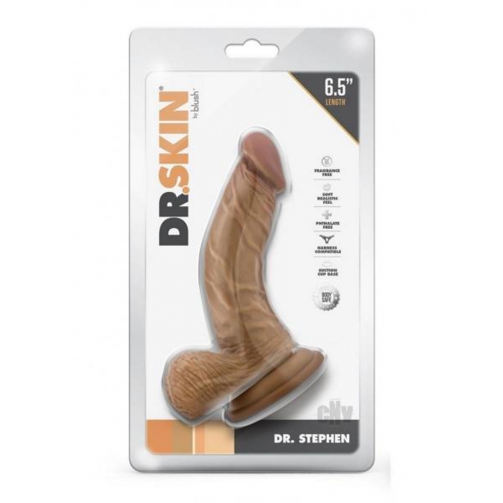 Dr Skin Dr Stephen 6.5 Dildo Balls Tan - Blush Novelties