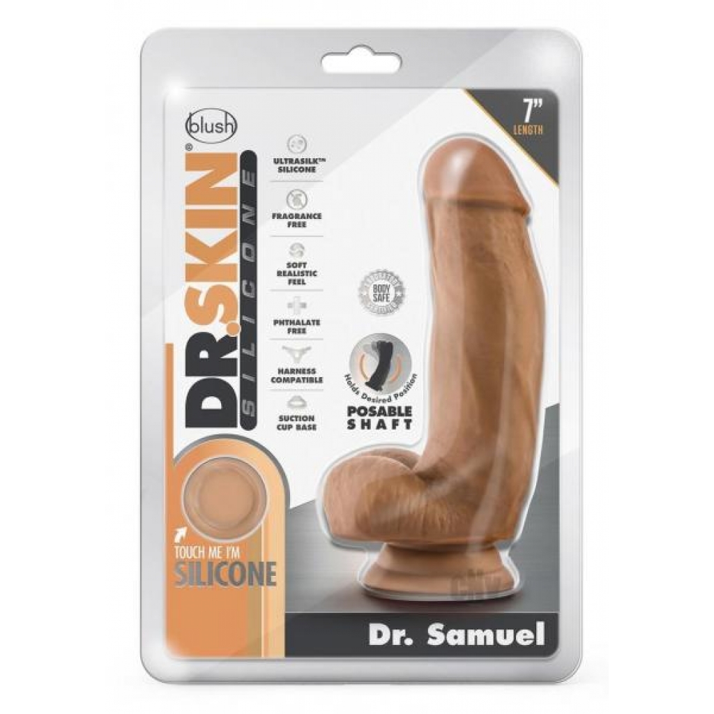 Dr Skin Silic Dr Samuel 7 Dildo Mocha - Blush Novelties