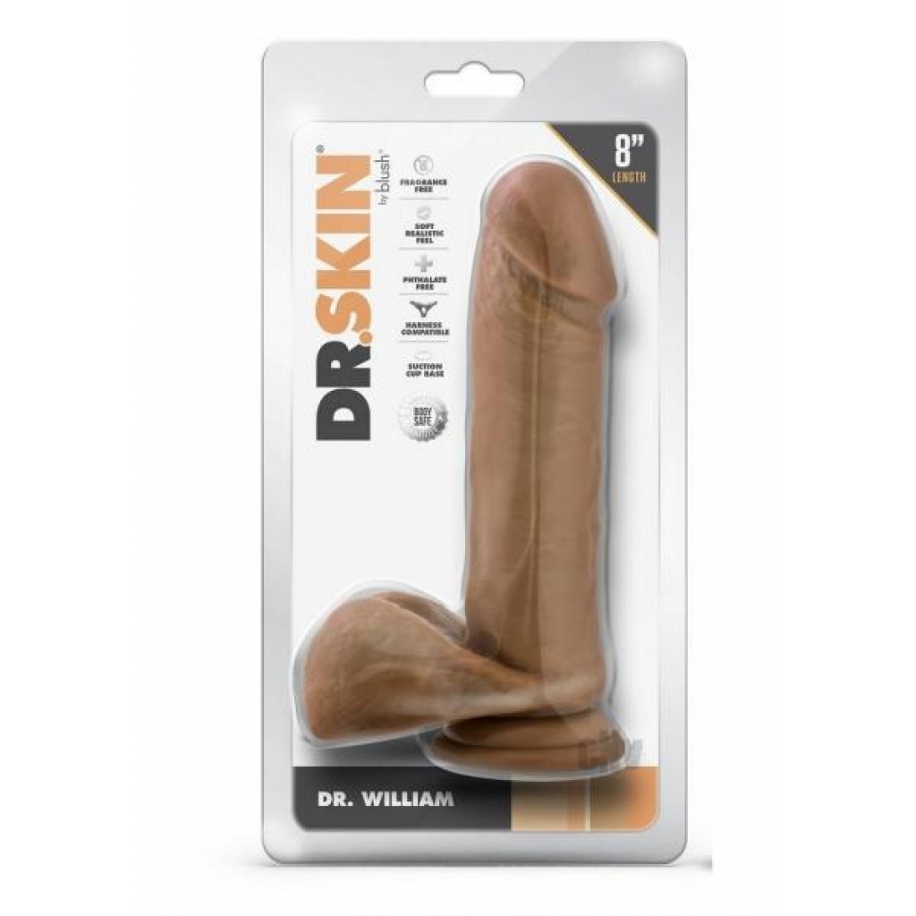 Dr Skin Dr William 8 Dildo Balls Tan - Blush Novelties