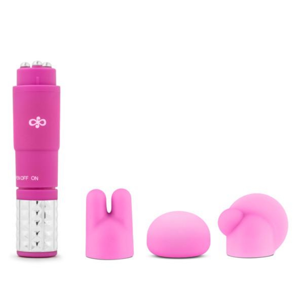 Rose Revitalize Massage Kit with 3 Silicone Attachments - Pink