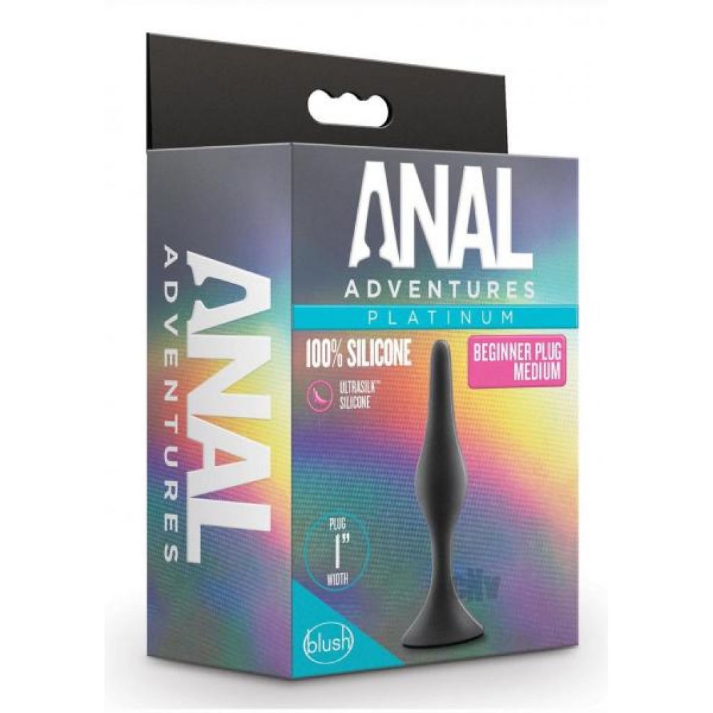 Anal Adv Platinum Silicone Beginner Plug - Smooth and Tapered