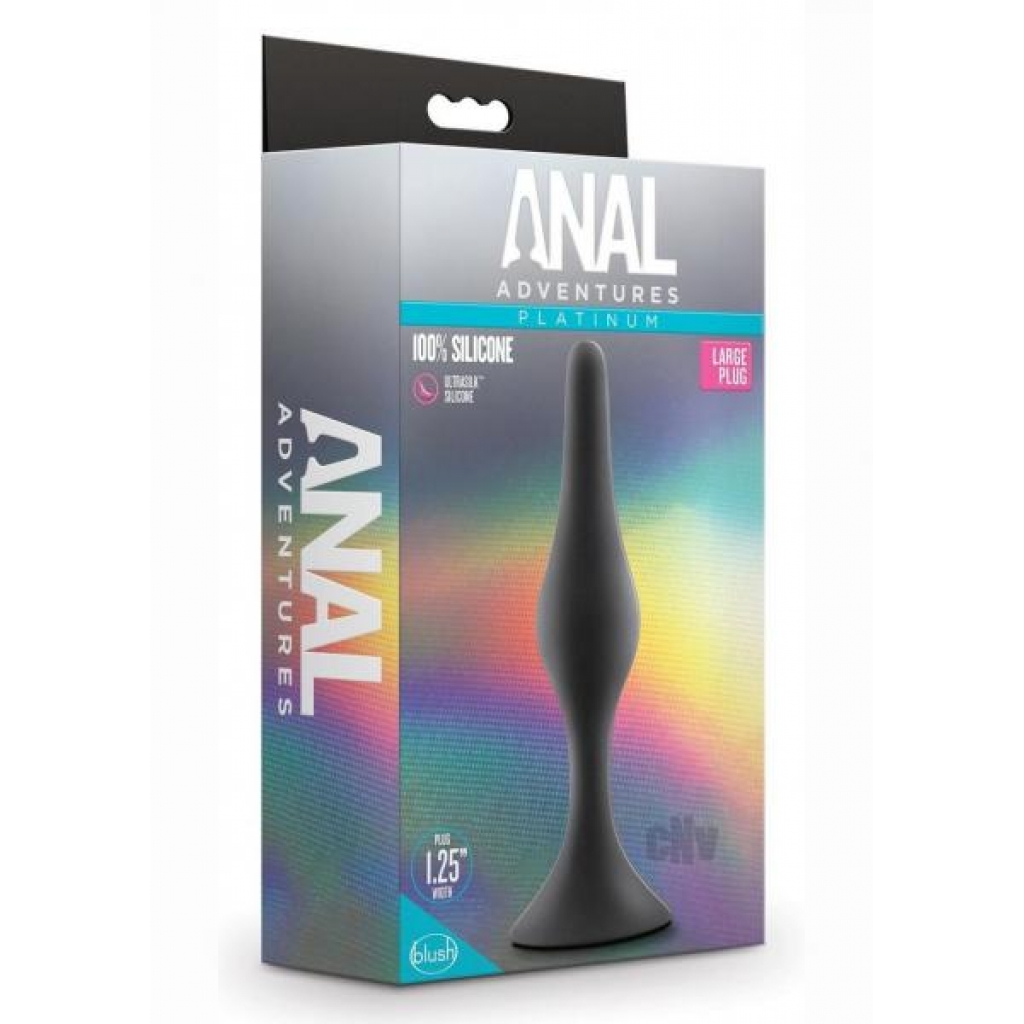 Anal Adv Platinum Silicone Beginner Plug: Large