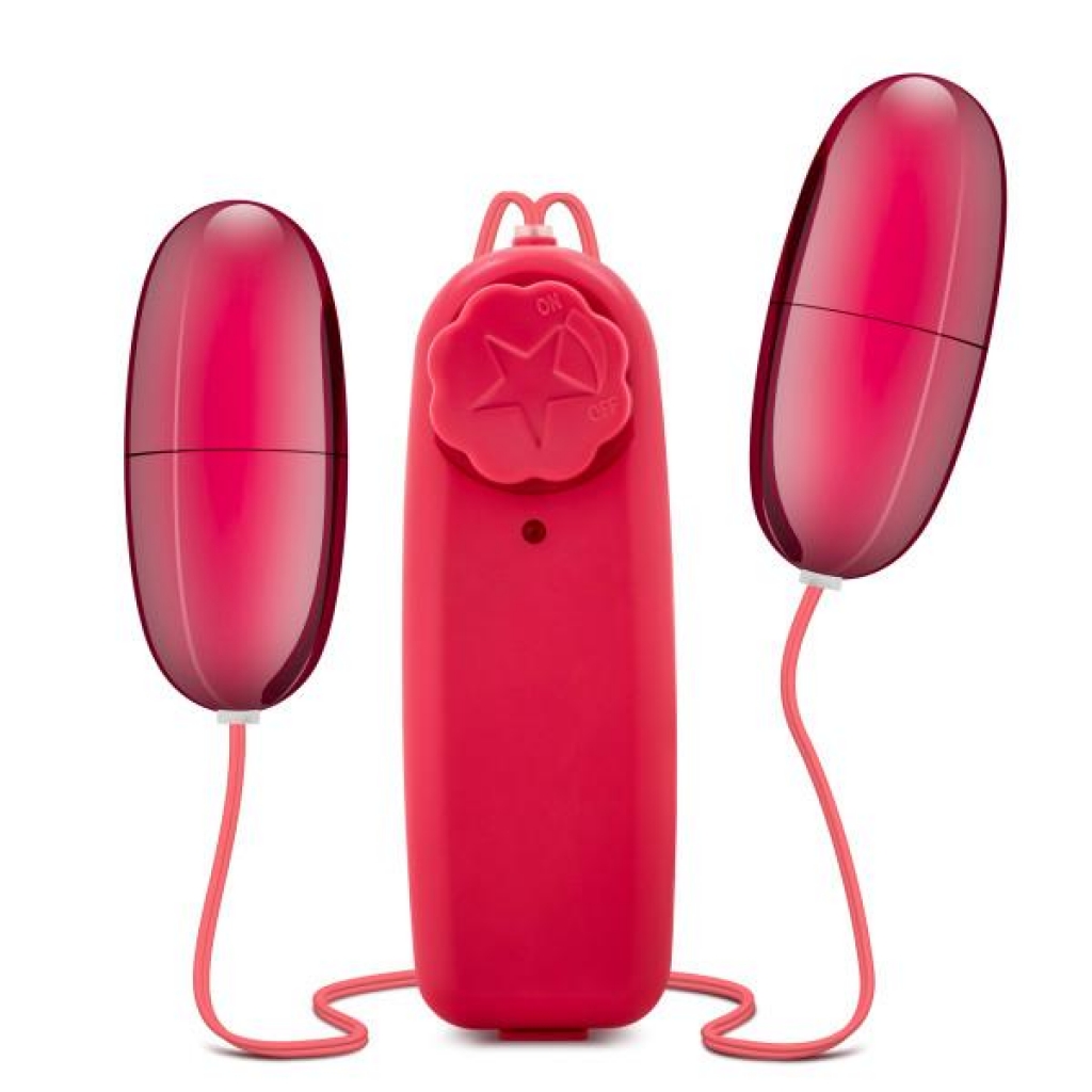 Double Pop Eggs Cerise Pink Vibrating Bullet - Blush Novelties