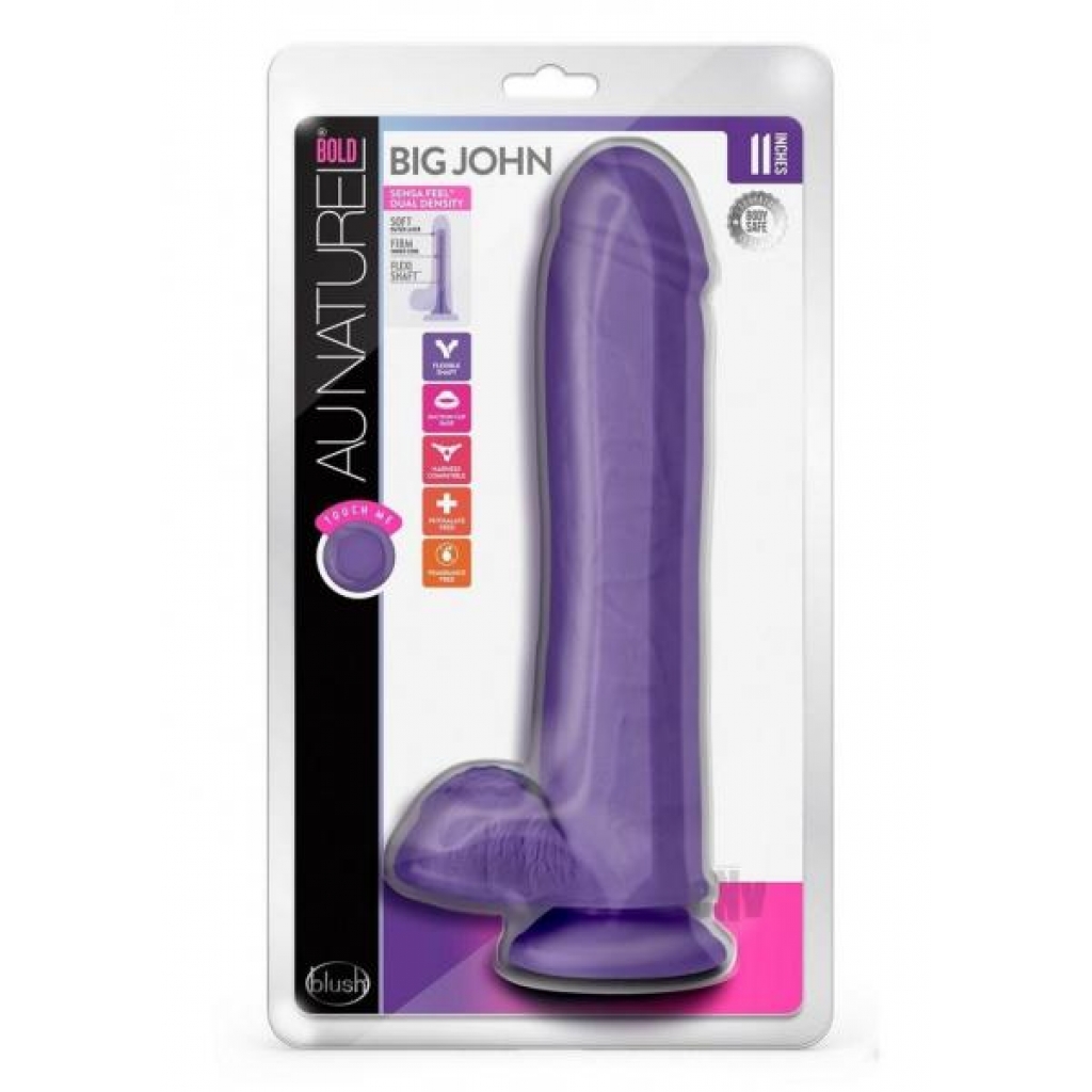 Au Naturel Bold Big John 11 Dildo Purple - Blush Novelties