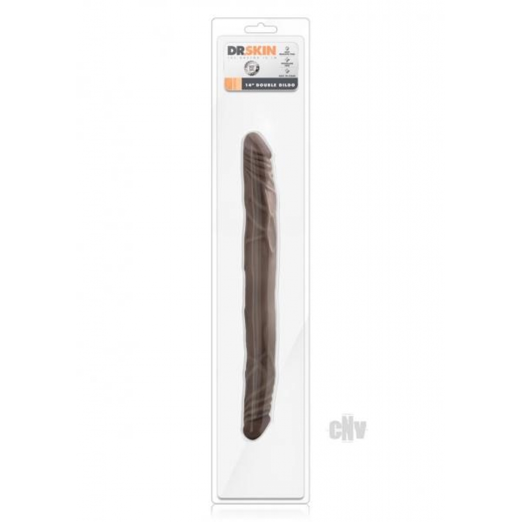 Dr Skin Double Dildo 14 Chocolate - Blush Novelties