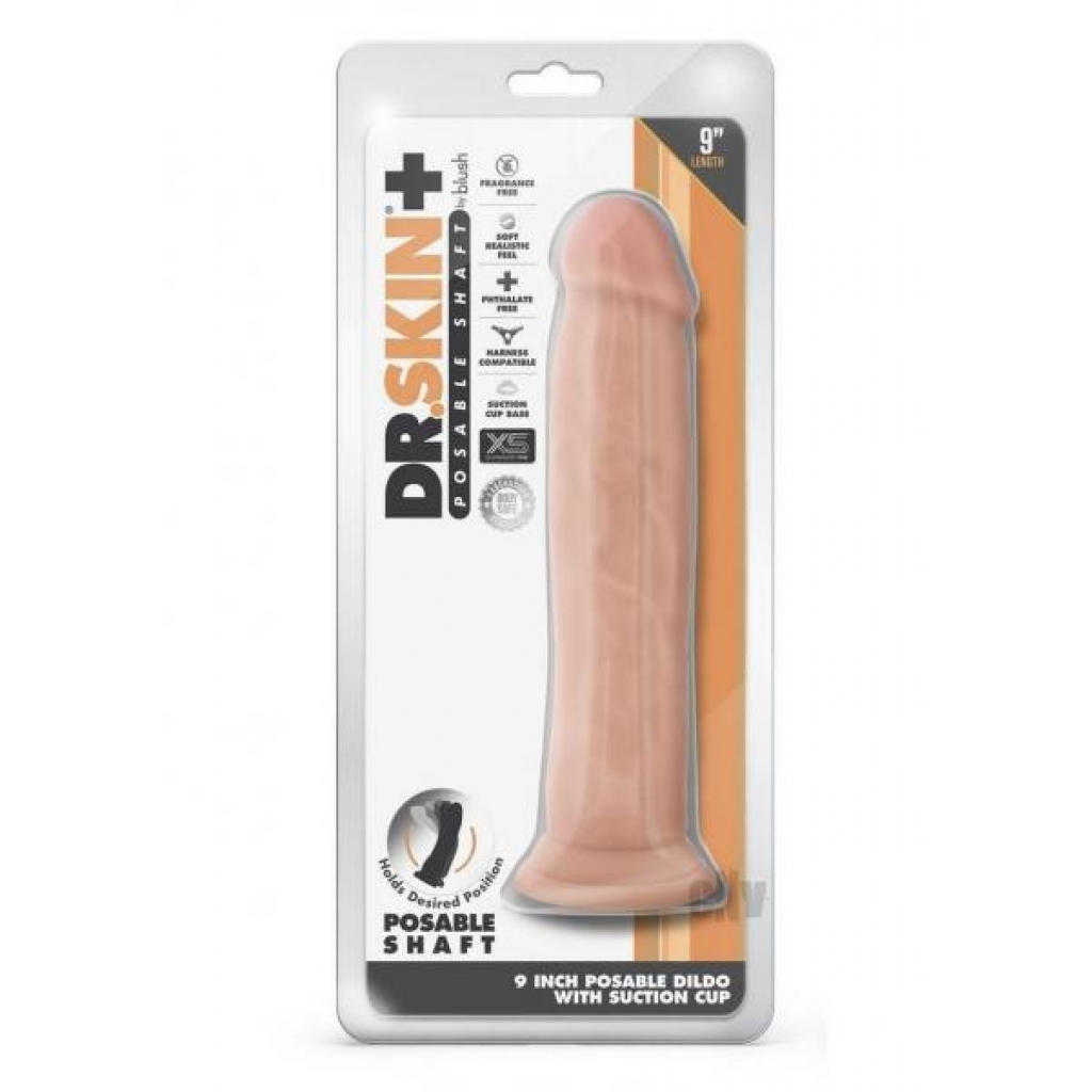 Dr Skin Plus Thick Pose Dildo 9 Vanilla - Blush Novelties