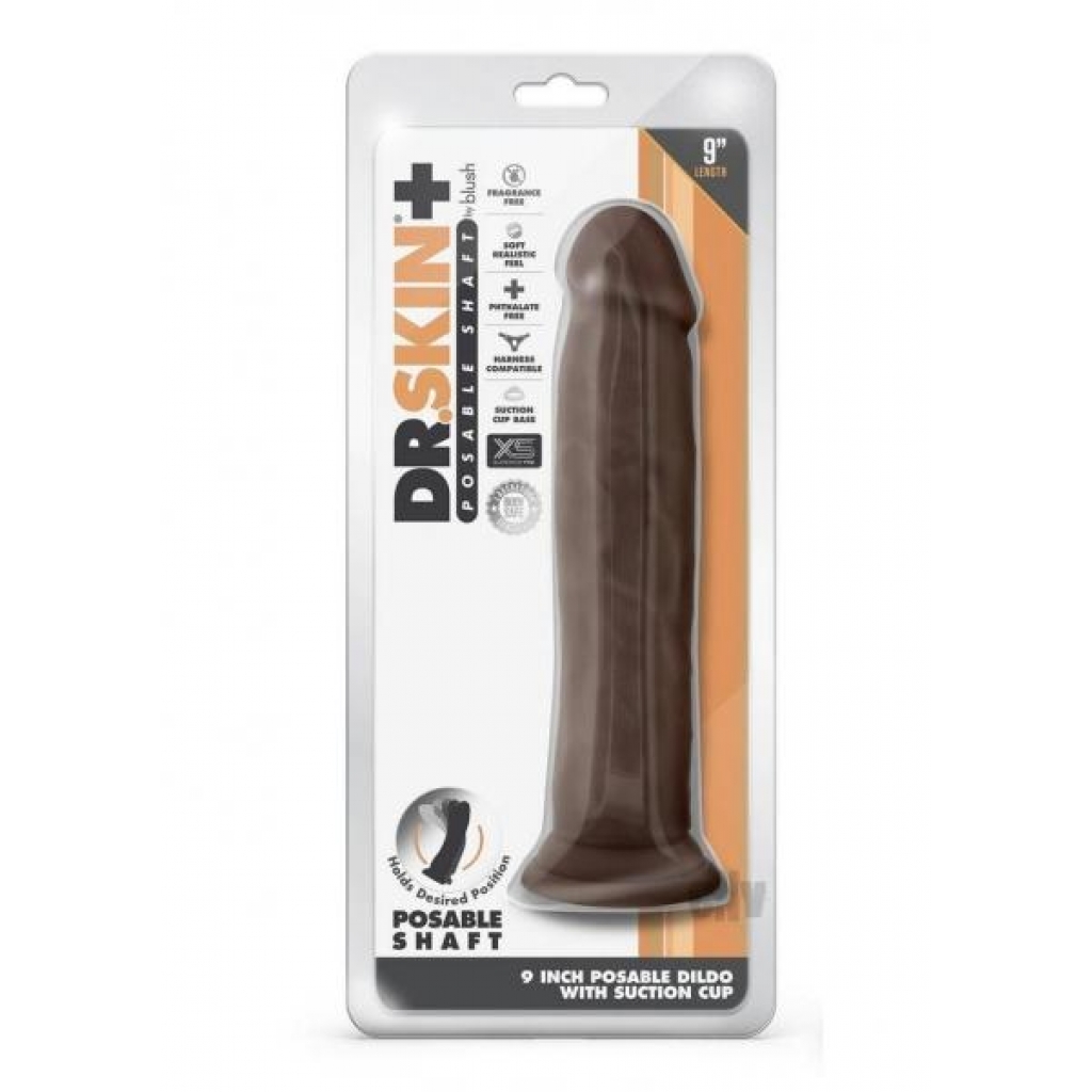 Dr Skin Plus Thick Pose Dildo 9 Chocola - Blush Novelties