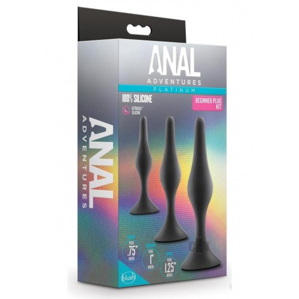 Anal Adv Platinum Silicon Beginner Plug Kit