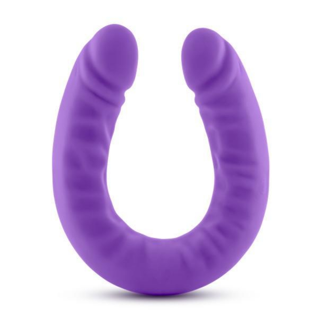 Ruse 18 inches Silicone Slim Double Dong Purple - Blush Novelties