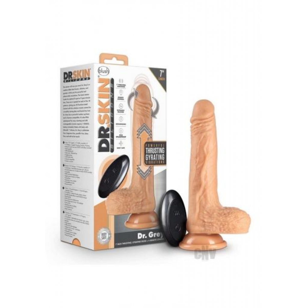 Dr Skin Silic Dr Grey 7 Thrust Dildo Van - Blush Novelties