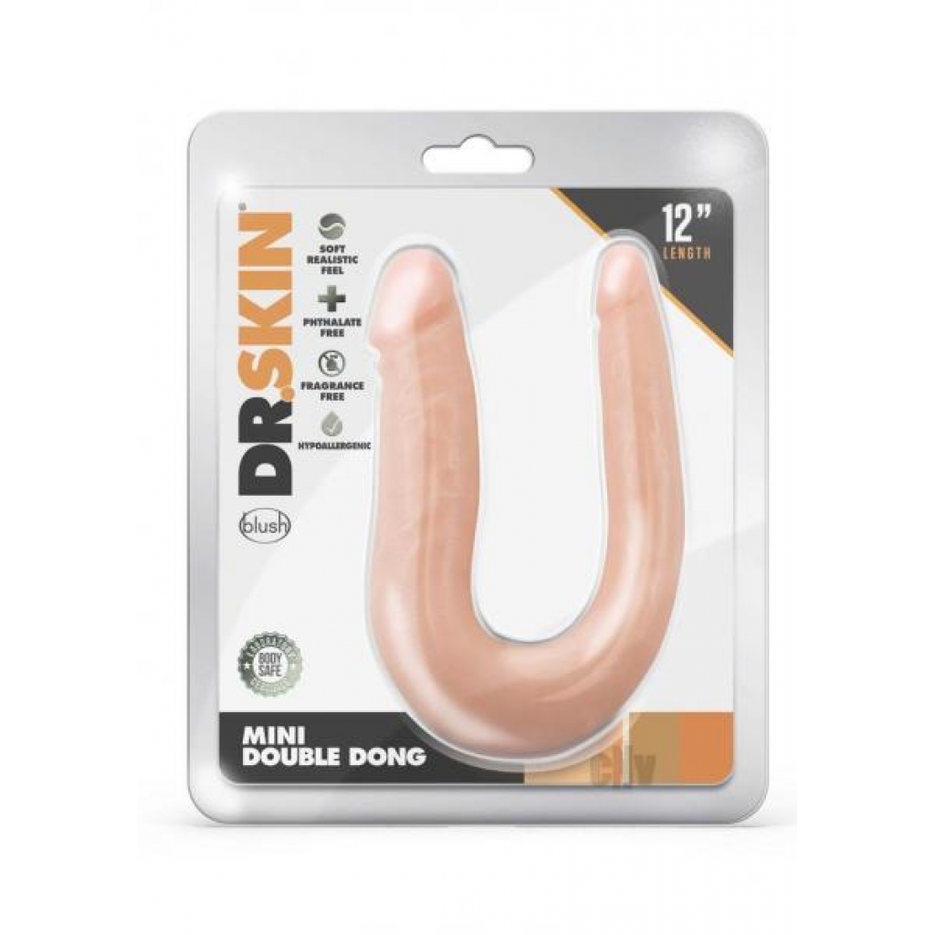 Dr. Skin Mini Double Dong - 8 inches Vanilla