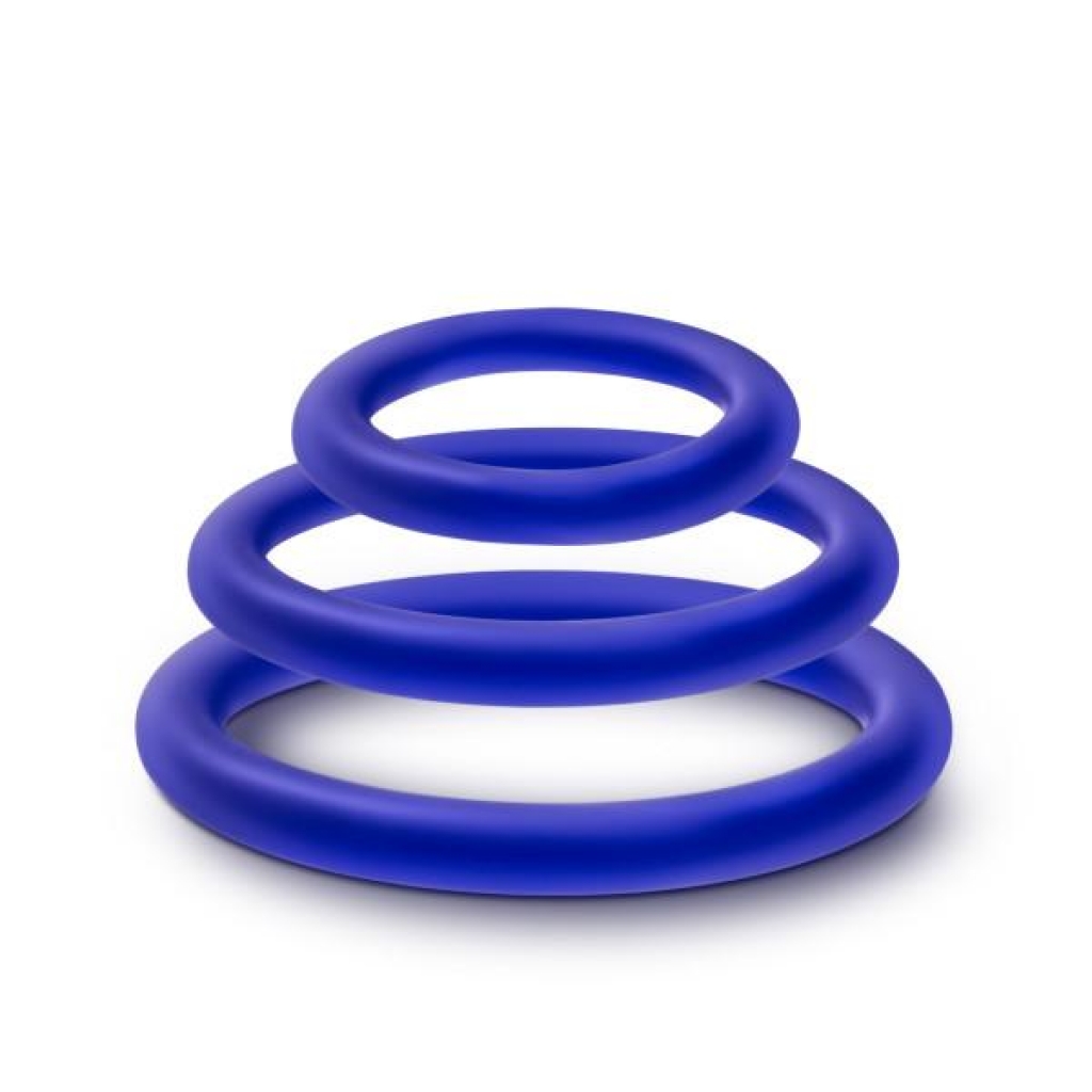 Performance VS4 Pure Premium Silicone Cockring Set - Indigo