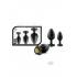 Bling Plugs Training Kit Black with Rainbow Gems - Blush Novelties