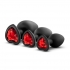 Bling Plugs Training Kit - Black with Red Gems