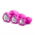 Bling Plugs Training Kit Pink with White Gems - Blush Novelties