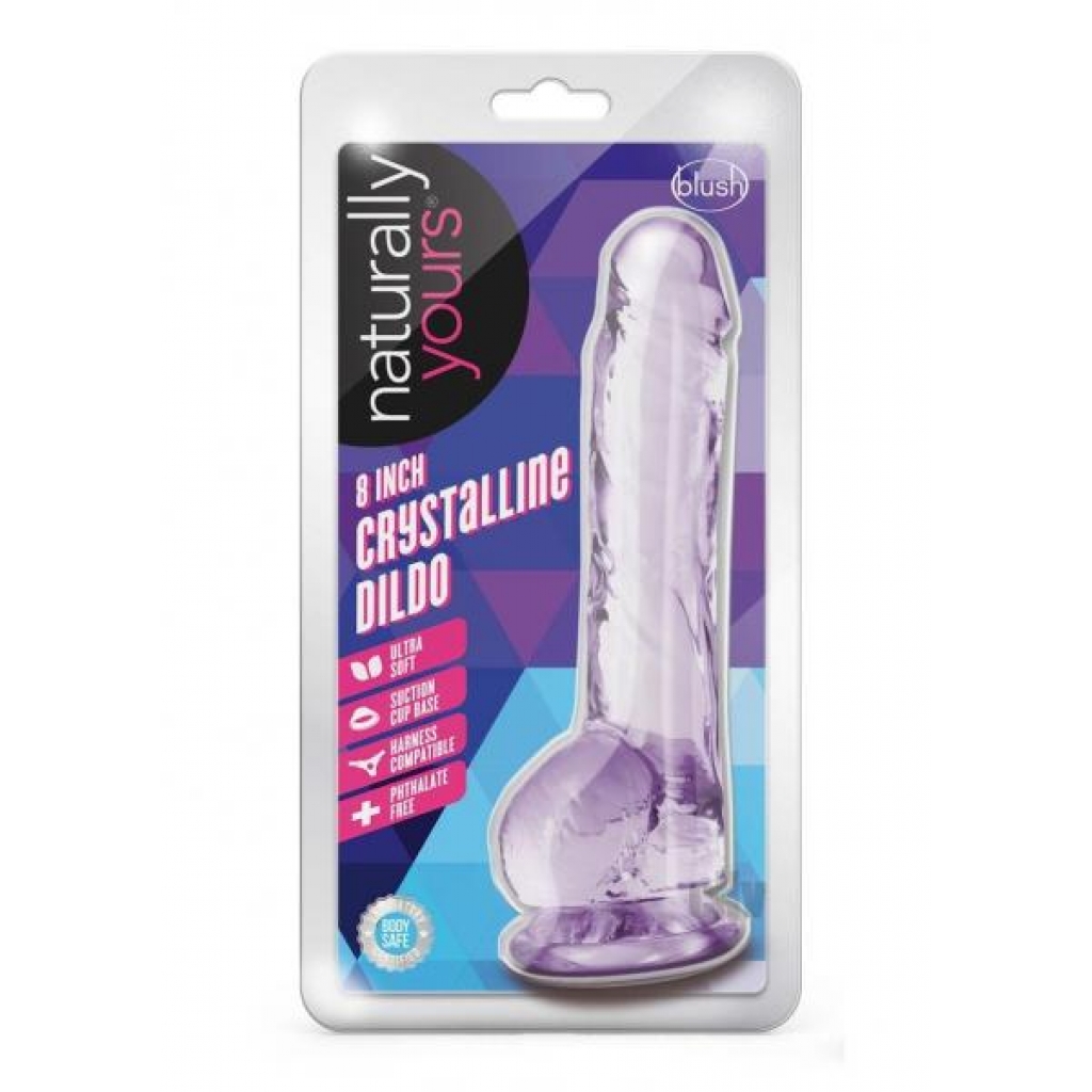 Naturally Yours 8-Inch Crystalline Dildo - Amethyst