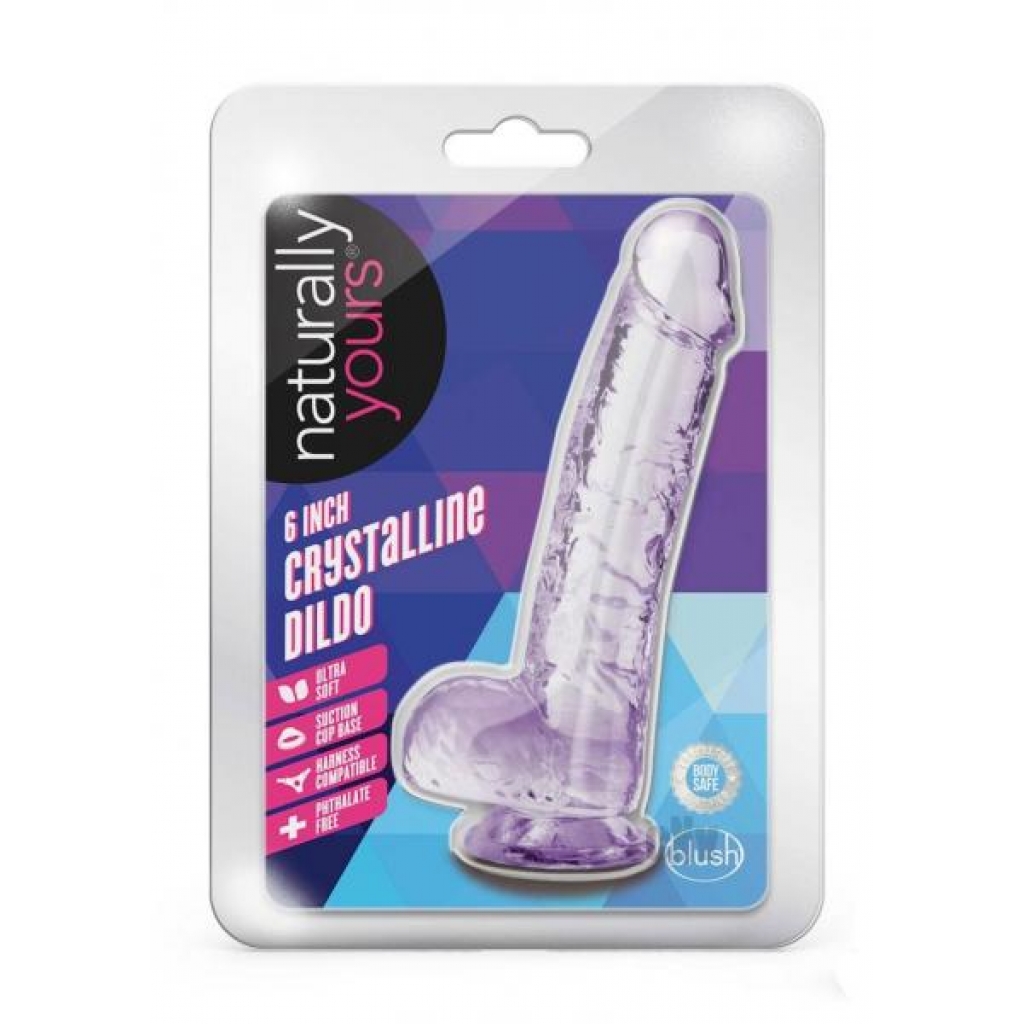 Naturally Yours Crystalline Dildo - 6 Inch Amethyst