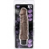 X5 Realistic Hard On 9 inches Vibrating Dildo - Brown - Blush Novelties