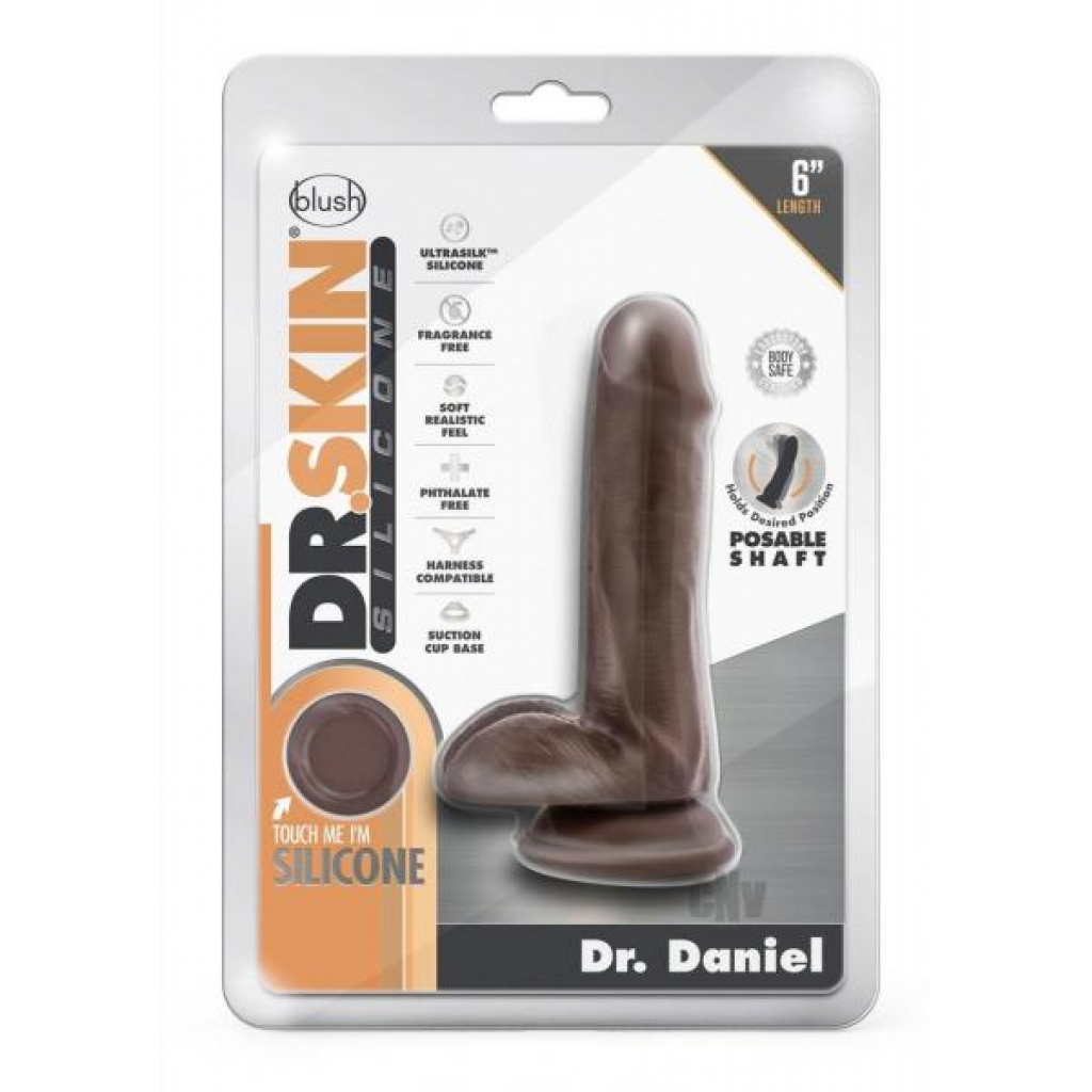 Dr. Skin Dr. Daniel 6 Inch Dildo - Chocolate