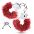 Temptasia Plush Fur Cuffs Burgundy Red - Blush Novelties