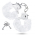 Temptasia Plush Fur Cuffs White Handcuffs - Blush Novelties