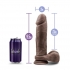 Au Naturel 9.5 Inches Dildo with Suction Cup Brown - Blush Novelties